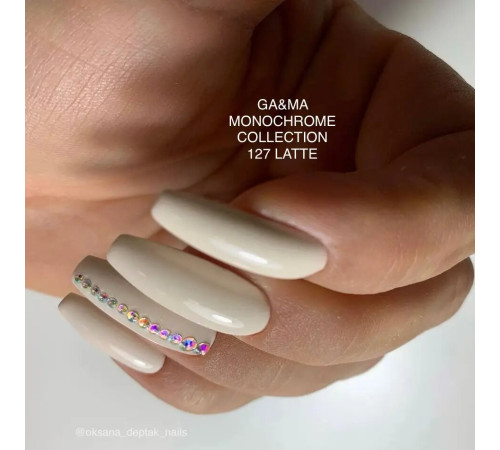 Гель-лак для нігтів GaMa Monochrome collection №127 Latte латте, 10 мл
