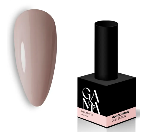 Гель-лак для нігтів GaMa Monochrome collection №128 Mokko мокко, 10 мл