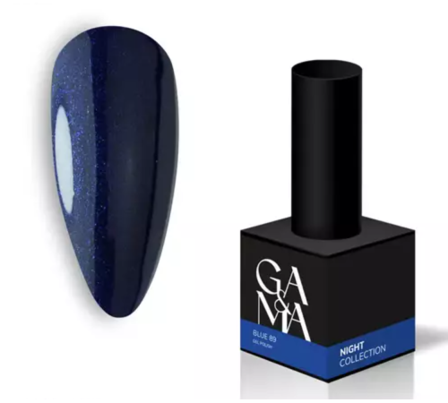 Гель-лак для нігтів GaMa Night collection №089 Blue, 10 мл