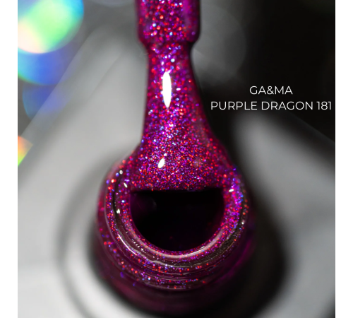 Gel nail polish GaMa Night collection #181 Purple dragon, 10 ml
