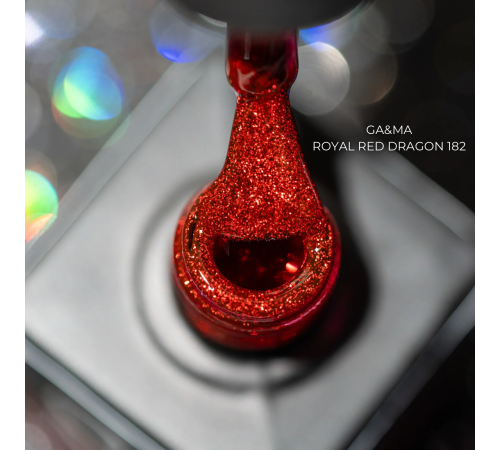 Гель-лак для нігтів GaMa Night collection №182 Royal Red dragon, 10 мл