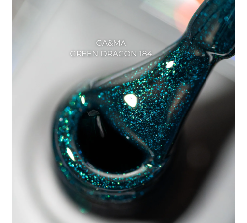 Гель-лак для нігтів GaMa Night collection №184 Green Dragon dragon, 10 мл