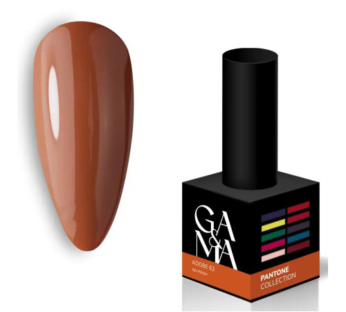 Гель-лак для нігтів GaMa Pantone №062 Adobe, цегляний, 10 мл