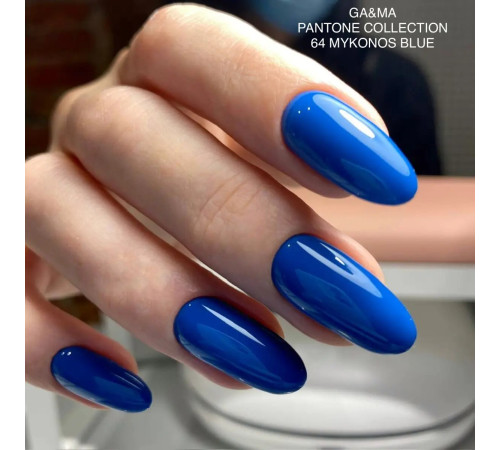 Гель-лак для нігтів GaMa Pantone №064 Mykonos Blue, фіалковий, 10 мл