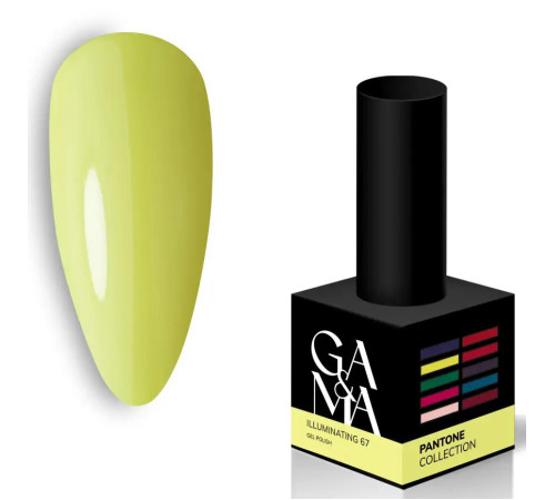 Гель-лак для нігтів GaMa Pantone №067 Illuminating, ілюминайтін, 10 мл