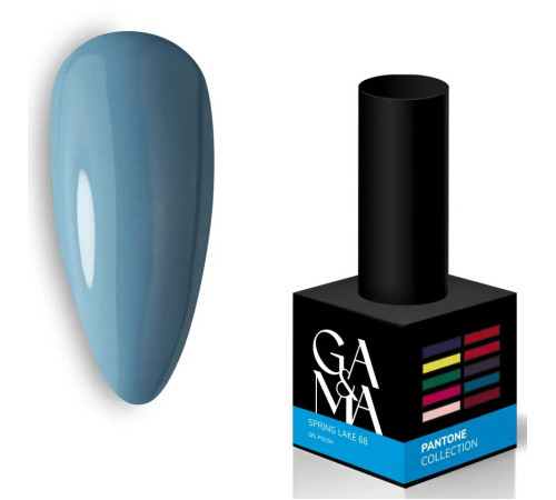 Гель-лак для нігтів GaMa Pantone №068 Spring Lake, блакить, 10 мл