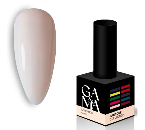 Гель-лак для нігтів GaMa Pantone №070 Soybean, пастельний персик, 10 мл