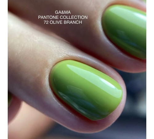 Гель-лак для нігтів GaMa Pantone №072 Olive, оливковий, 10 мл