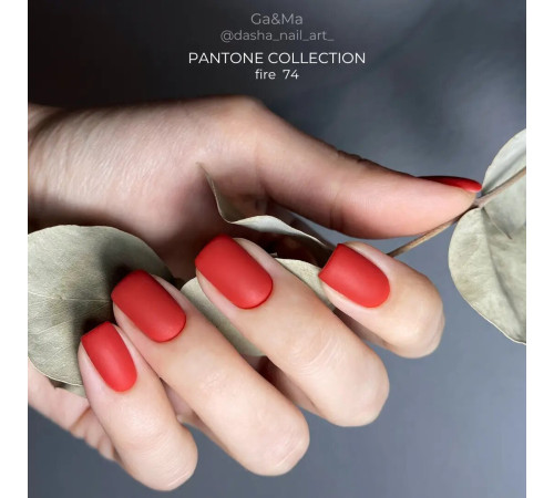 Гель-лак для нігтів GaMa Pantone №074 Fire Whirl, червоний, 10 мл