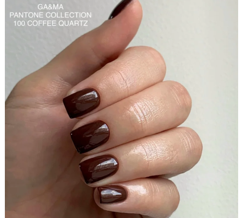 Гель-лак для нігтів GaMa Pantone №100 coffee quartz, кава, 10 мл