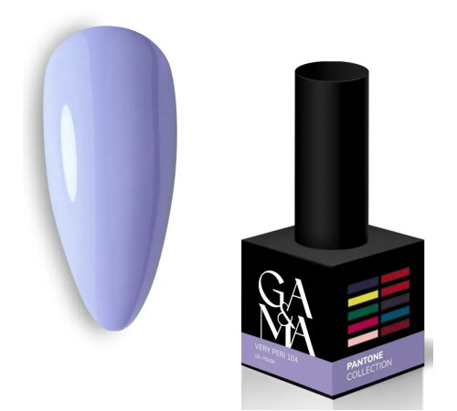 Гель-лак для нігтів GaMa Pantone №104 Very Peri, волошковий, 10 мл