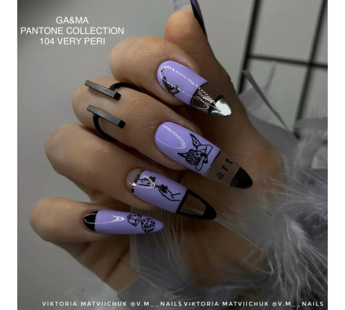 Гель-лак для нігтів GaMa Pantone №104 Very Peri, волошковий, 10 мл