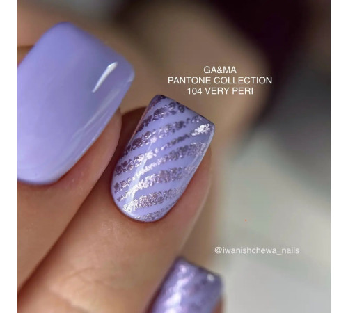 Гель-лак для нігтів GaMa Pantone №104 Very Peri, волошковий, 10 мл