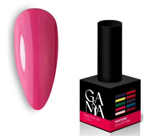 Гель-лак для нігтів GaMa Pantone №106 Bubblegum, баблгам, 10 мл