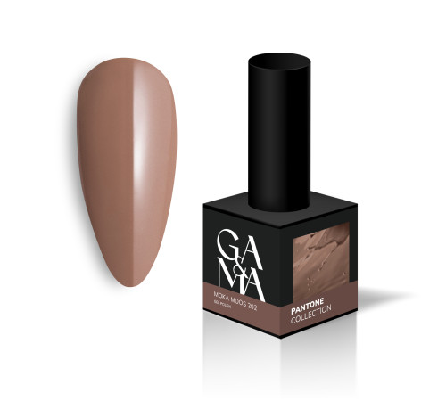 Gel nail polish GaMa Pantone №202 Moka Moos, mocha, 10 ml