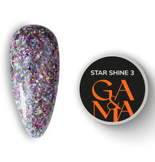 Гель-лак для нігтів GaMa Star shine №03, з рожевими блискітками, 5 г