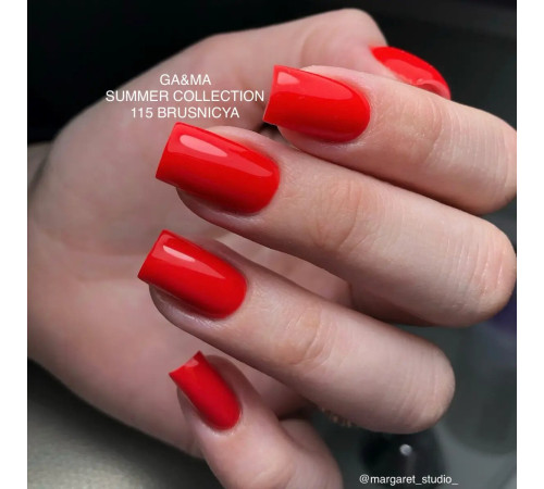 Гель-лак для нігтів GaMa Summer collection №115 Brusnicya, брусниця, 10 мл