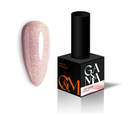 Гель-лак для нігтів Gemely Cat Color №009, котяче око, золотий, 6 мл