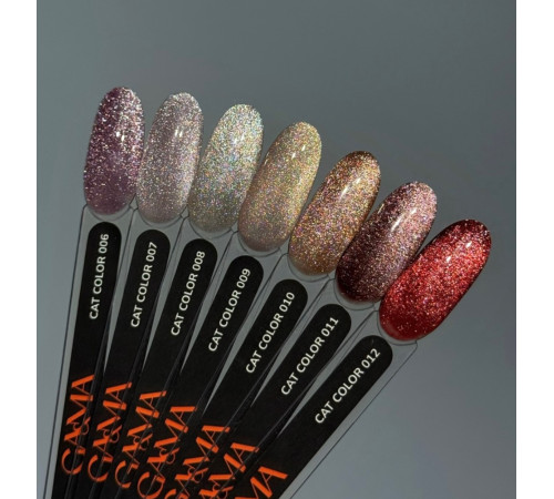 Гель-лак для нігтів Gemely Cat Color №009, котяче око, золотий, 6 мл