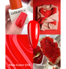 Гель-лак для ногтей Gemely Max Color №014, 10 мл