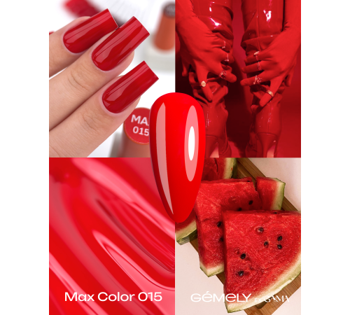 Гель-лак для нігтів Gemely Max Color №015, 10 мл