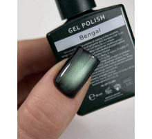 HEYLOVE gel Polish Bengal, cat`s eye, green, 15 ml