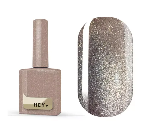 Гель-лак для нігтів HEYLOVE gel Polish Charm, котяче око, бронзовий, 15 мл