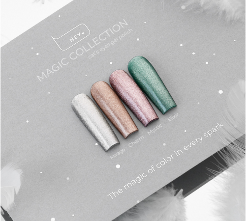 Гель-лак для нігтів HEYLOVE gel Polish Charm, котяче око, бронзовий, 15 мл