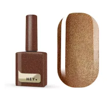 HEYLOVE gel Polish Lurex nail polish, cat`s eye, brown, 15 ml