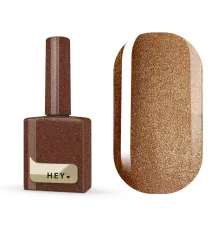 Гель-лак для нігтів HEYLOVE gel Polish Lurex, котяче око, коричневий, 15 мл