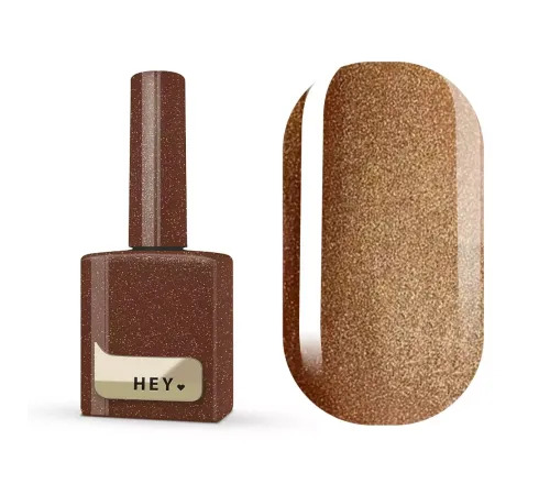 Гель-лак для нігтів HEYLOVE gel Polish Lurex, котяче око, коричневий, 15 мл