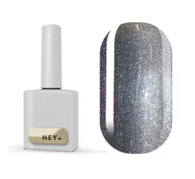 Гель-лак для нігтів HEYLOVE gel Polish Mirage, котяче око, срібний, 15 мл