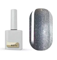 Гель-лак для нігтів HEYLOVE gel Polish Mirage, котяче око, срібний, 15 мл