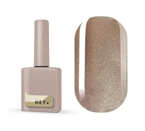 Гель-лак для нігтів HEYLOVE gel Polish Satin, котяче око, шампань, 15 мл