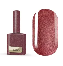 Гель-лак для нігтів HEYLOVE gel Polish Velour, котяче око, вишневий, 15 мл