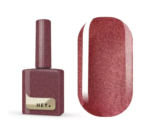 Гель-лак для нігтів HEYLOVE gel Polish Velour, котяче око, вишневий, 15 мл