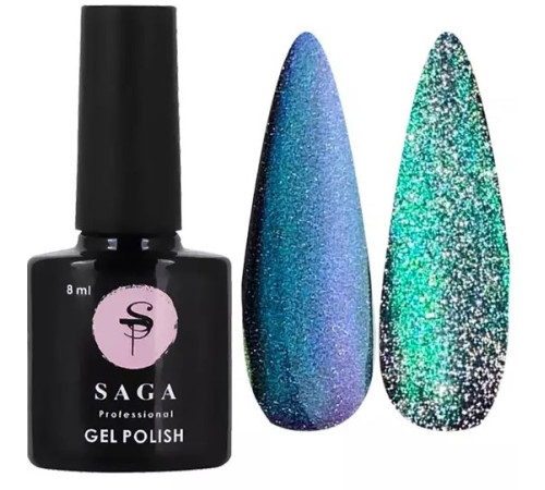 Гель-лак котяче око світловідбиваюючий SAGA Chameleon №14, 10 мл