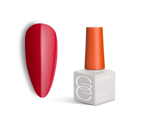 Single-phase gel polish Gemely Mono Lac No. 002, red, 6 ml