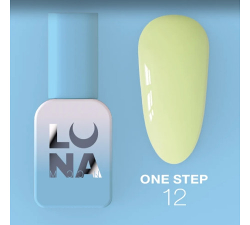 Гель-лак однофазний Luna One Step №12, для педикюру, 8 мл
