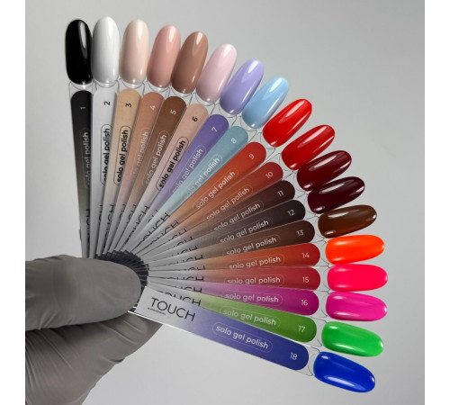 Гель-лак однофазний TOUCH Solo gel Polish №13, каштановий, 9 мл