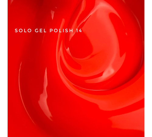 Гель-лак однофазний TOUCH Solo gel Polish №14, яскравий кораловий, 9 мл