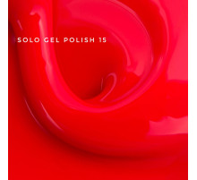 Гель-лак однофазний TOUCH Solo gel Polish №15, неоново-червоний, 9 мл