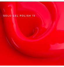 Гель-лак однофазний TOUCH Solo gel Polish №15, неоново-червоний, 9 мл