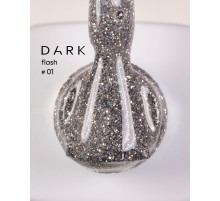 Гель-лак світловідбиваючий DARK Flash №001, срібло, 10 мл