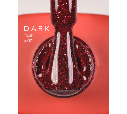 Гель-лак світловідбиваючий DARK Flash №007, вишневий, 10 мл