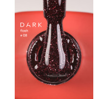 Reflective gel polish DARK Flash No. 008, wine, 10 ml