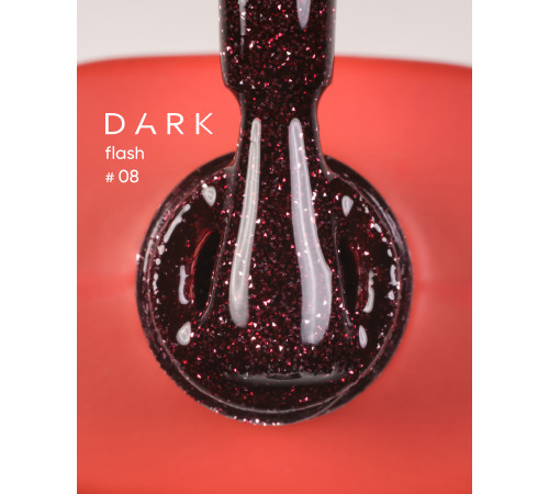 Гель-лак світловідбиваючий DARK Flash №008, винний, 10 мл