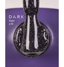 Reflective gel polish DARK Flash No. 010, eggplant, 10 ml