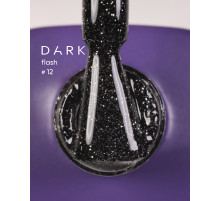 Гель-лак світловідбиваючий DARK Flash №012, чорний, 10 мл