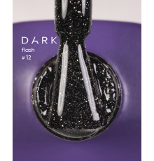 Reflective gel polish DARK Flash #012, black, 10 ml